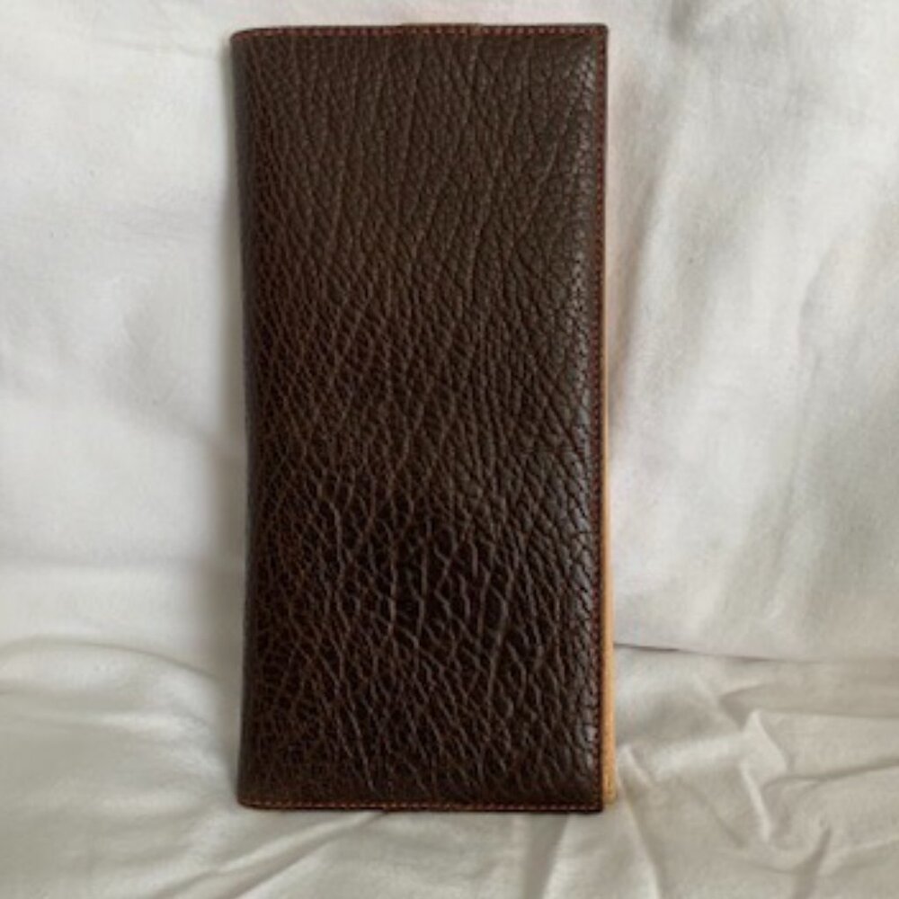 TUSK Travel Wallet - Dark Brown Pebbled Leather